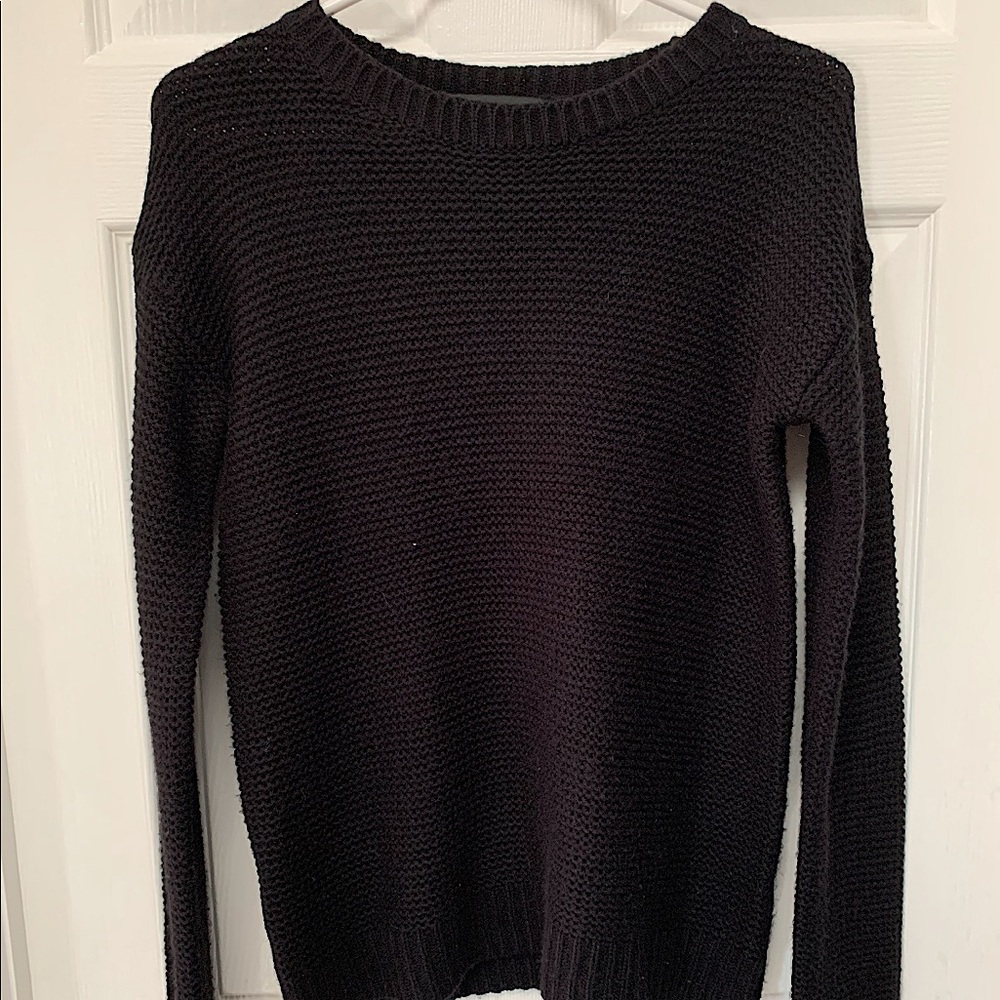 F21 Black Cable-knit Sweater
